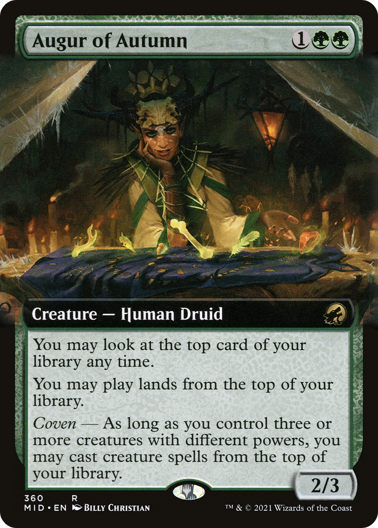 Augur of Autumn (MID-360) - Innistrad: Midnight Hunt: (Extended Art) Foil - Premium MTG Single from Wizards of the Coast - Just $0.93! Shop now at Game Crave Tournament Store