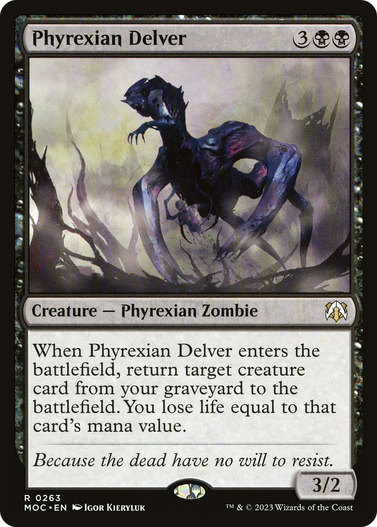 Phyrexian Delver (MOC-263) - March of the Machine Commander - Premium MTG Single from Wizards of the Coast - Just $0.10! Shop now at Game Crave Tournament Store