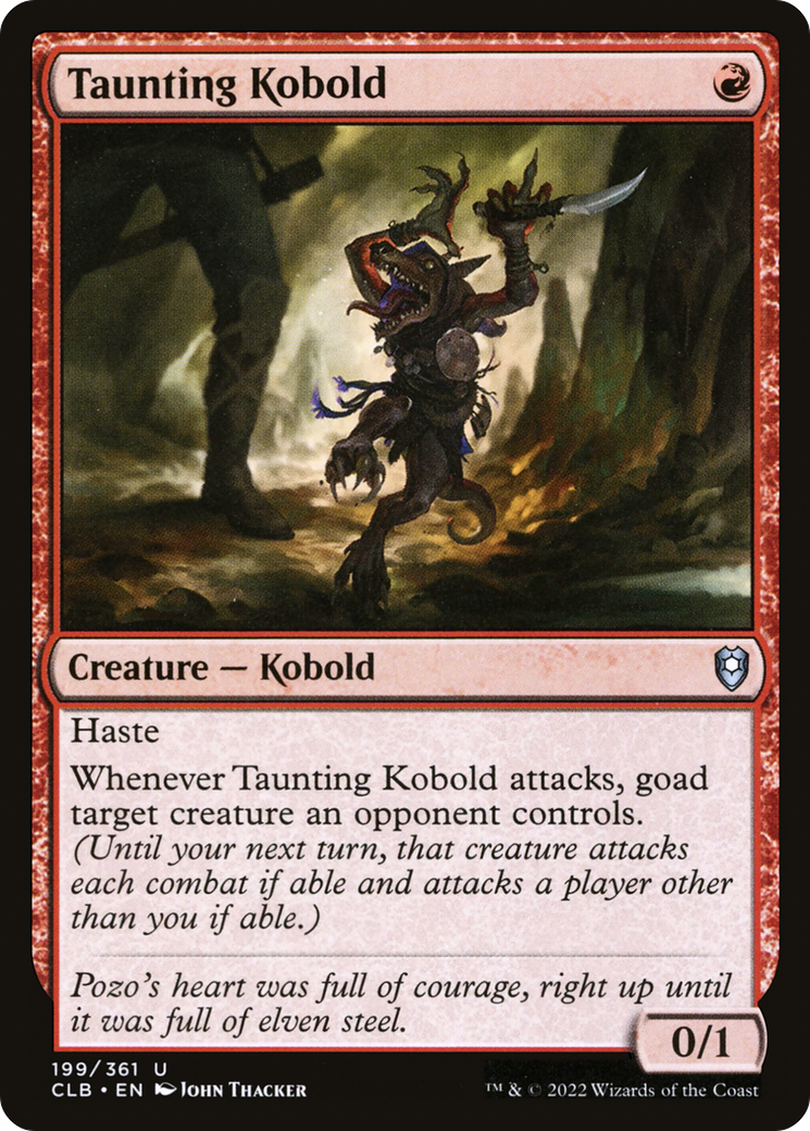 Taunting Kobold (CLB-199) - Commander Legends: Battle for Baldur's Gate - Premium MTG Single from Wizards of the Coast - Just $0.08! Shop now at Game Crave Tournament Store