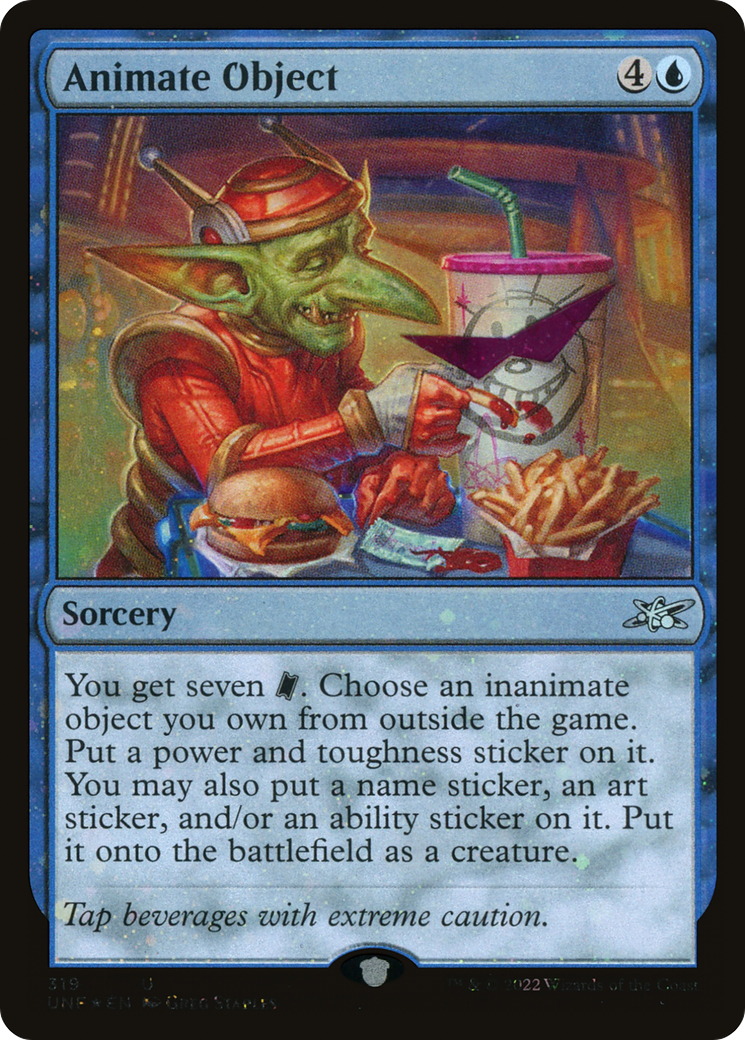 Animate Object (UNF-319) - Unfinity Foil - Premium MTG Single from Wizards of the Coast - Just $0.08! Shop now at Game Crave Tournament Store
