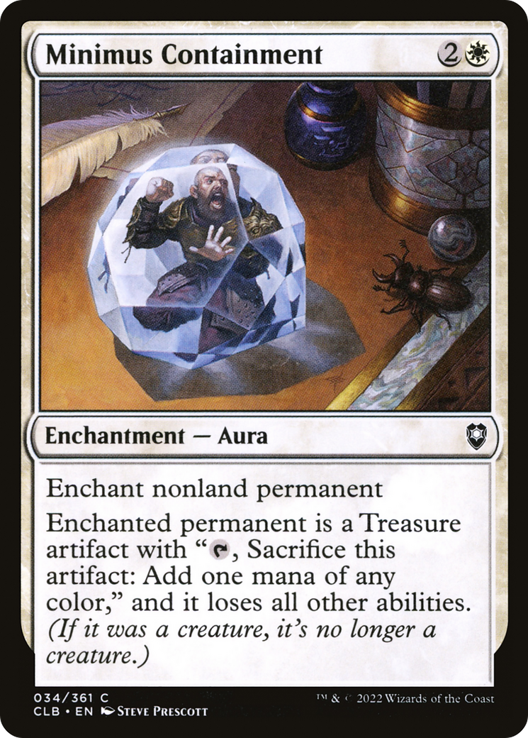 Minimus Containment (CLB-034) - Commander Legends: Battle for Baldur's Gate Foil - Premium MTG Single from Wizards of the Coast - Just $0.08! Shop now at Game Crave Tournament Store