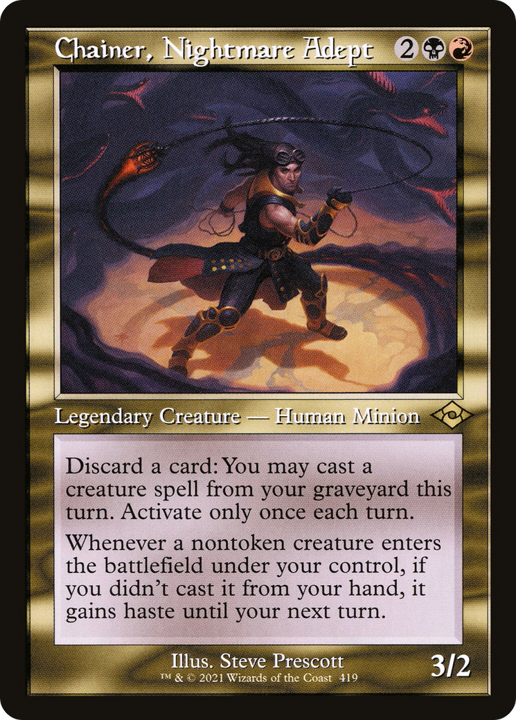 Chainer, Nightmare Adept (MH2-419) - Modern Horizons 2 - Premium MTG Single from Wizards of the Coast - Just $0.10! Shop now at Game Crave Tournament Store