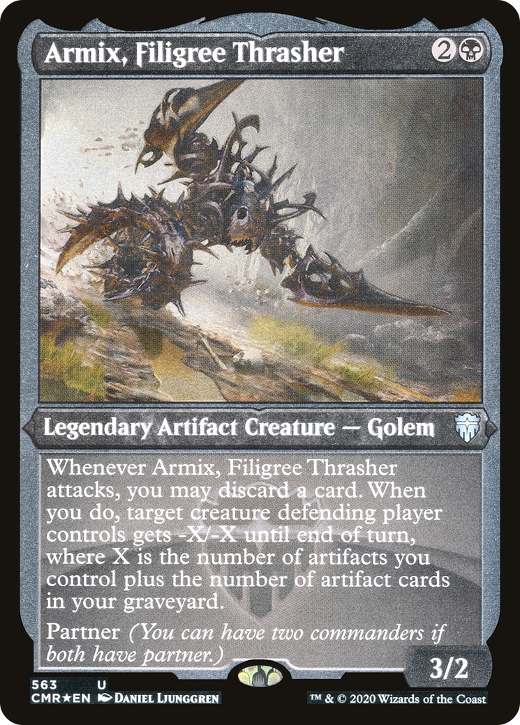 Armix, Filigree Thrasher (CMR-563) - Commander Legends Etched Foil - Premium MTG Single from Wizards of the Coast - Just $0.41! Shop now at Game Crave Tournament Store