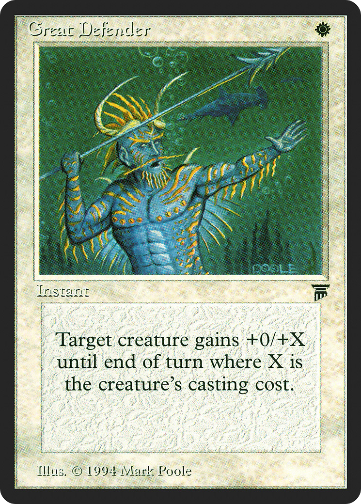 Great Defender (LEG-016) - Legends - Premium MTG Single from Wizards of the Coast - Just $0.94! Shop now at Game Crave Tournament Store