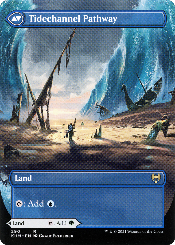 Barkchannel Pathway // Tidechannel Pathway (KHM-290) - Kaldheim: (Showcase) (Borderless) - Premium MTG Single from Wizards of the Coast - Just $0.92! Shop now at Game Crave Tournament Store