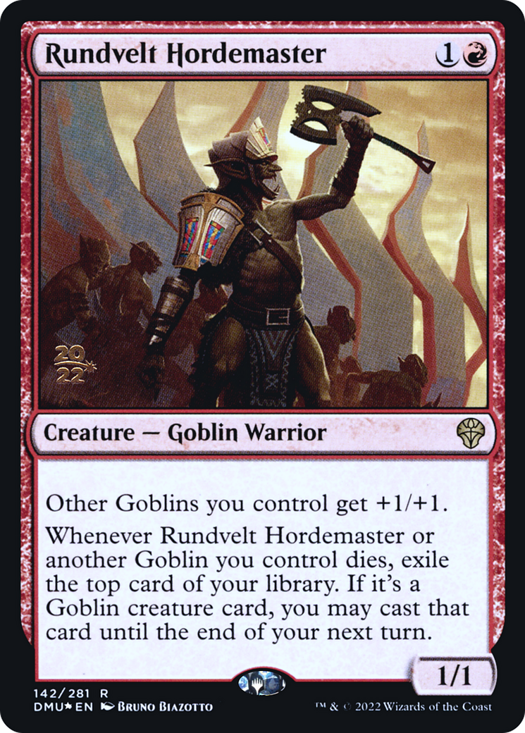 Rundvelt Hordemaster (PDMU-142S) - Dominaria United Promos Foil - Premium MTG Single from Wizards of the Coast - Just $3.34! Shop now at Game Crave Tournament Store