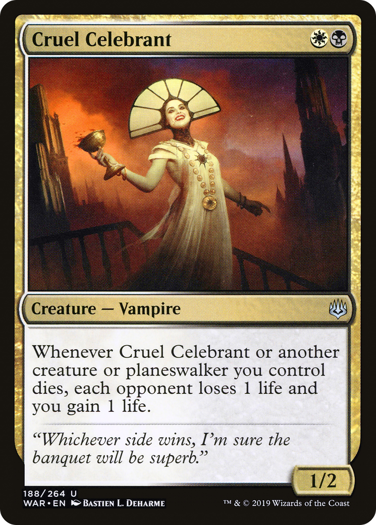 Cruel Celebrant (WAR-188) - War of the Spark Foil - Premium MTG Single from Wizards of the Coast - Just $3.73! Shop now at Game Crave Tournament Store