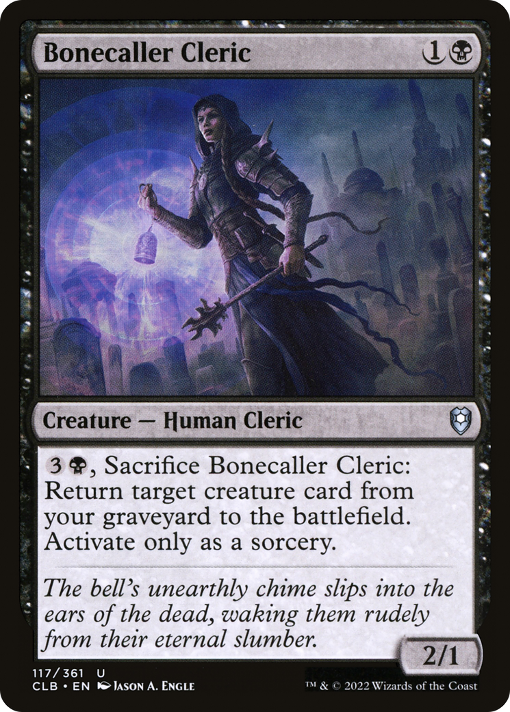 Bonecaller Cleric (CLB-117) - Commander Legends: Battle for Baldur's Gate - Premium MTG Single from Wizards of the Coast - Just $0.08! Shop now at Game Crave Tournament Store