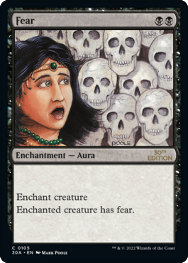 Fear (30A-105) - 30th Anniversary Edition - Premium MTG Single from Wizards of the Coast - Just $0.18! Shop now at Game Crave Tournament Store