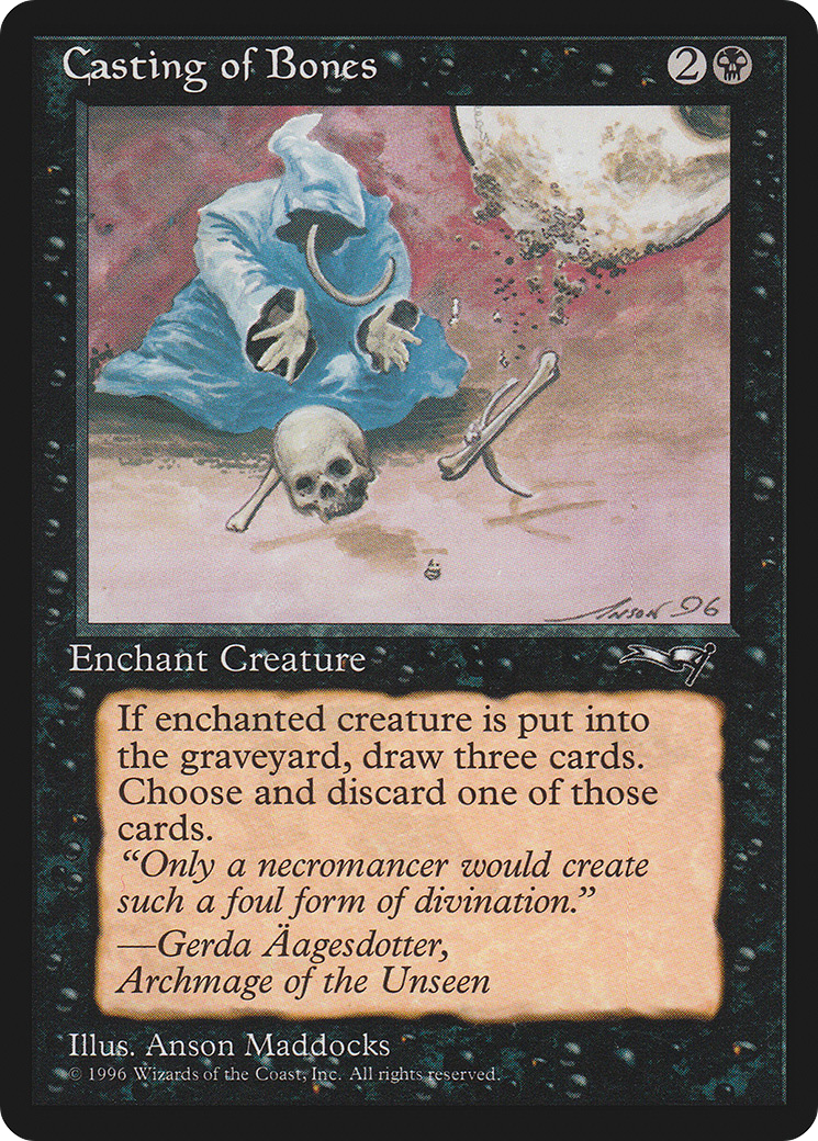 Casting of Bones (ALL-44B) - Alliances - Premium MTG Single from Wizards of the Coast - Just $0.08! Shop now at Game Crave Tournament Store