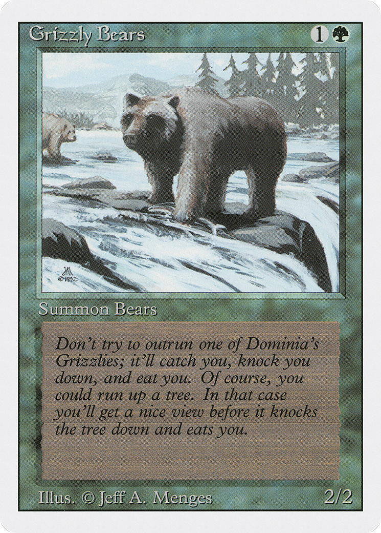 Grizzly Bears (3ED-201) - Revised Edition - Premium MTG Single from Wizards of the Coast - Just $0.25! Shop now at Game Crave Tournament Store
