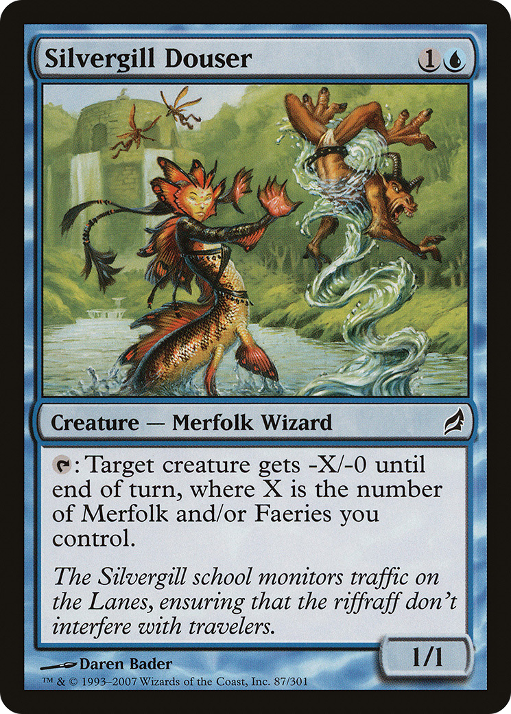 Silvergill Douser (LRW-087) - Lorwyn Foil - Premium MTG Single from Wizards of the Coast - Just $2.46! Shop now at Game Crave Tournament Store