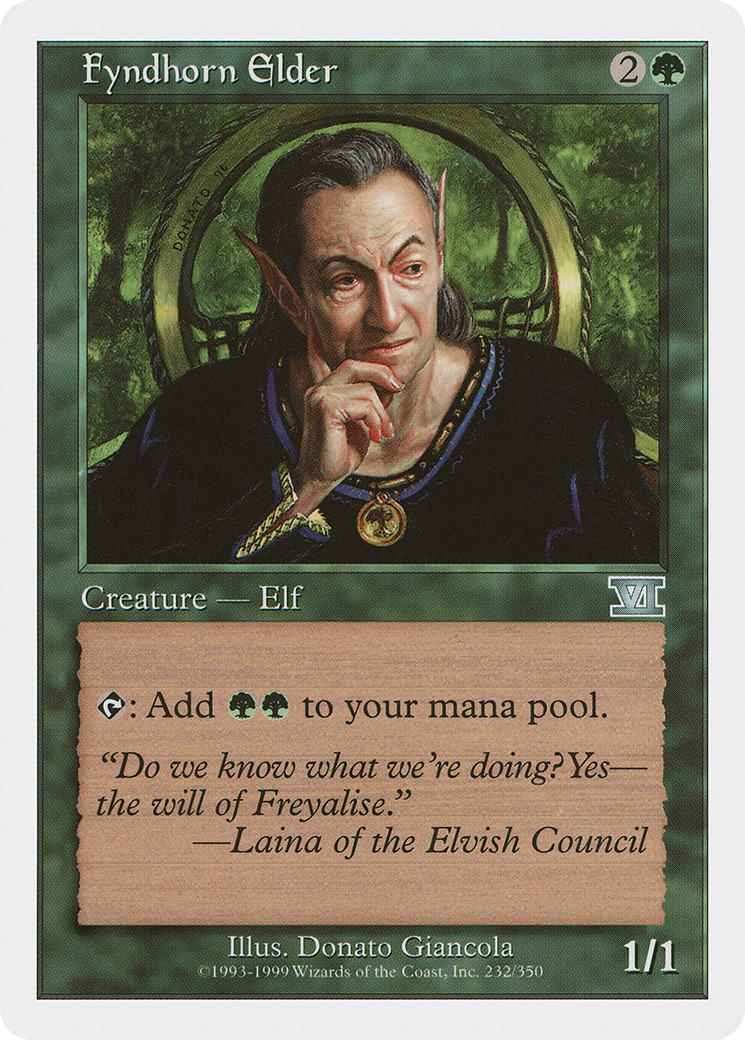 Fyndhorn Elder (6ED-232) - Classic Sixth Edition - Premium MTG Single from Wizards of the Coast - Just $0.26! Shop now at Game Crave Tournament Store