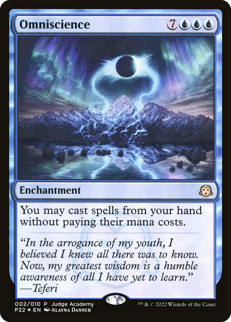 Omniscience (P22-002) - Judge Gift Cards 2022 Foil - Premium MTG Single from Wizards of the Coast - Just $5.71! Shop now at Game Crave Tournament Store
