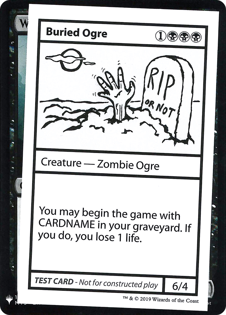Buried Ogre (CMB1-036) - Mystery Booster Playtest Cards 2019 - Premium MTG Single from Wizards of the Coast - Just $0.19! Shop now at Game Crave Tournament Store