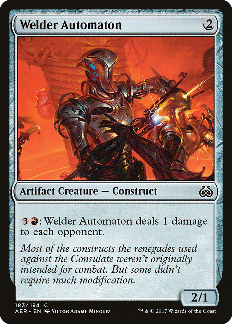 Welder Automaton (AER-183) - Aether Revolt Foil - Premium MTG Single from Wizards of the Coast - Just $0.25! Shop now at Game Crave Tournament Store