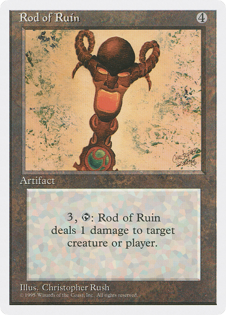 Rod of Ruin (4ED-344) - Fourth Edition - Premium MTG Single from Wizards of the Coast - Just $0.08! Shop now at Game Crave Tournament Store