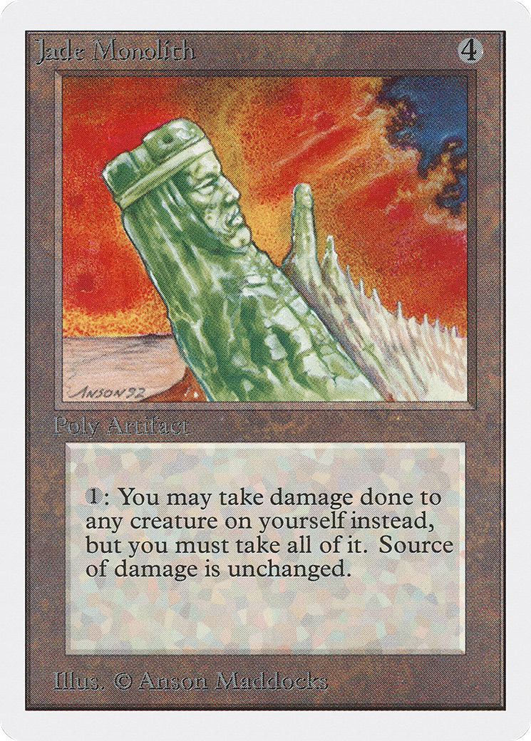 Jade Monolith (2ED-253) - Unlimited Edition - Premium MTG Single from Wizards of the Coast - Just $2.76! Shop now at Game Crave Tournament Store