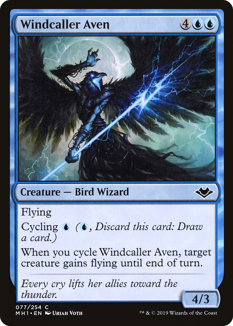Windcaller Aven (MH1-077) - Modern Horizons Foil - Premium MTG Single from Wizards of the Coast - Just $0.48! Shop now at Game Crave Tournament Store