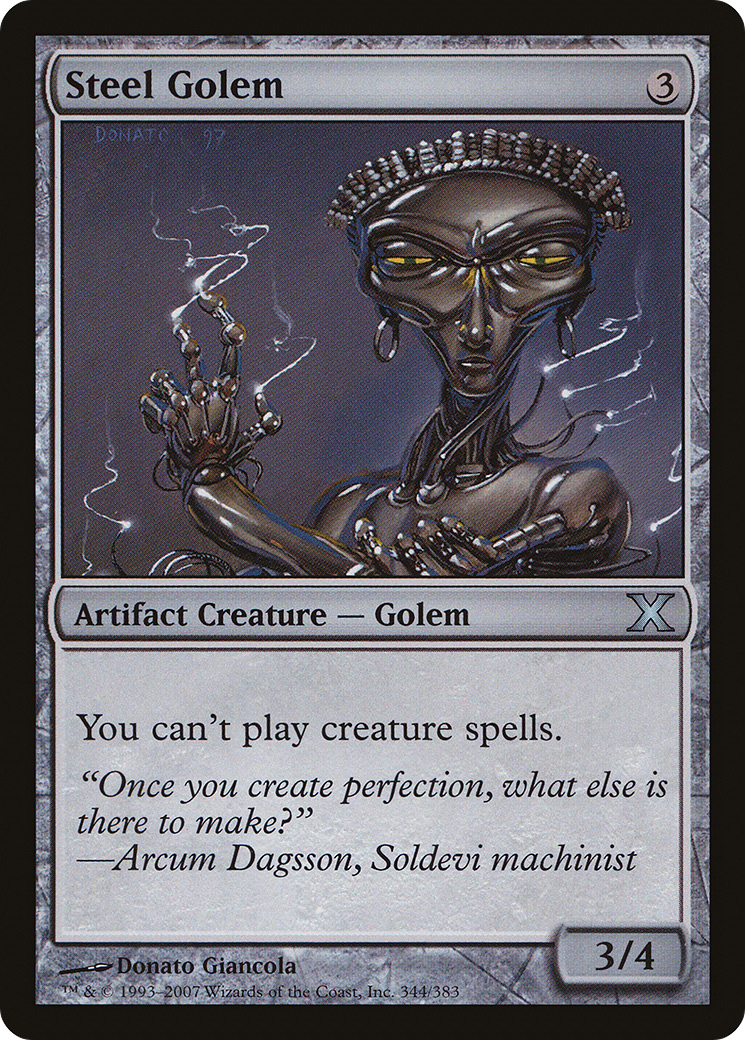 Steel Golem (10E-344) - Tenth Edition Foil - Premium MTG Single from Wizards of the Coast - Just $14.51! Shop now at Game Crave Tournament Store