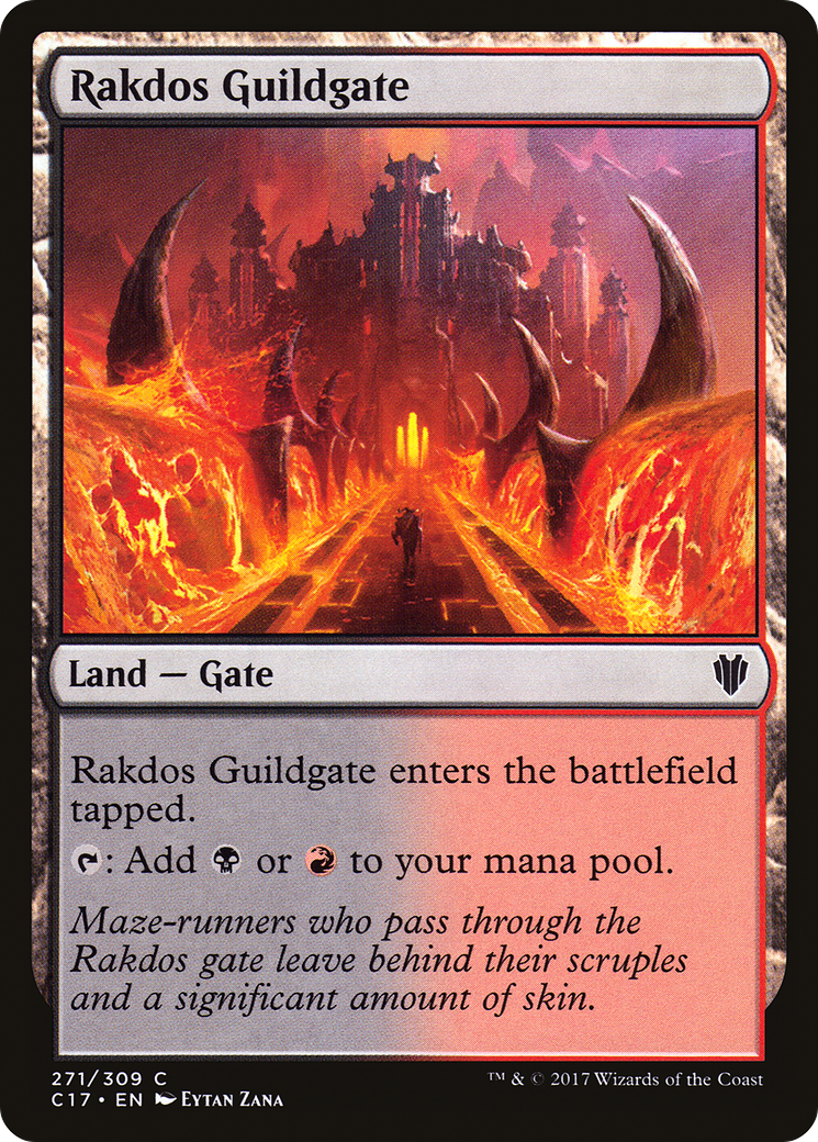 Rakdos Guildgate (C17-271) - Commander 2017 - Premium MTG Single from Wizards of the Coast - Just $0.08! Shop now at Game Crave Tournament Store