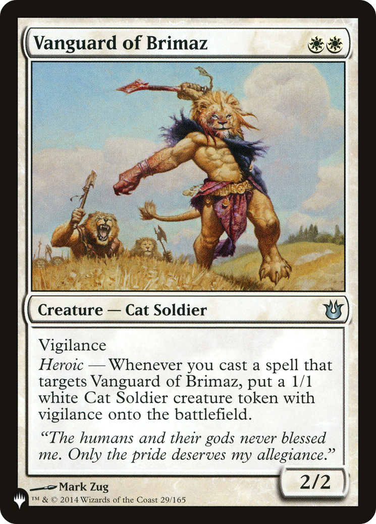 Vanguard of Brimaz (PLIST-040) - The List - Premium MTG Single from Wizards of the Coast - Just $0.08! Shop now at Game Crave Tournament Store
