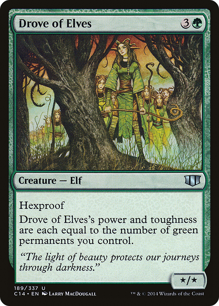 Drove of Elves (C14-189) - Commander 2014 - Premium MTG Single from Wizards of the Coast - Just $0.11! Shop now at Game Crave Tournament Store