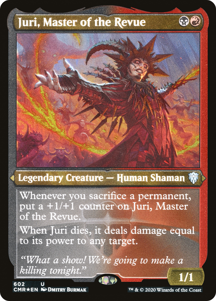 Juri, Master of the Revue (CMR-602) - Commander Legends Etched Foil - Premium MTG Single from Wizards of the Coast - Just $0.08! Shop now at Game Crave Tournament Store