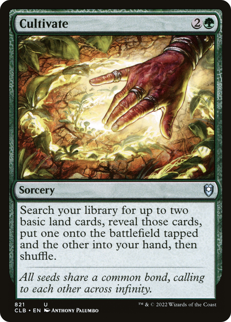 Cultivate (CLB-821) - Commander Legends: Battle for Baldur's Gate - Premium MTG Single from Wizards of the Coast - Just $0.25! Shop now at Game Crave Tournament Store