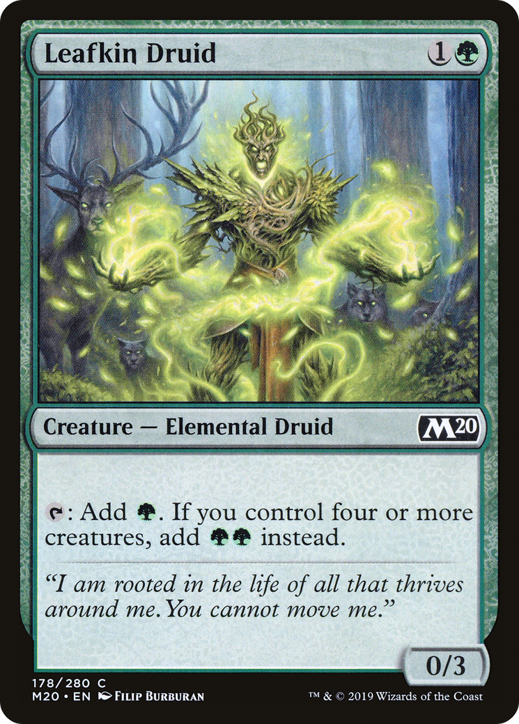 Leafkin Druid (M20-178) - Core Set 2020 - Premium MTG Single from Wizards of the Coast - Just $0.25! Shop now at Game Crave Tournament Store