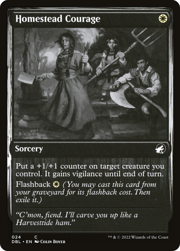 Homestead Courage (DBL-024) - Innistrad: Double Feature Foil - Premium MTG Single from Wizards of the Coast - Just $0.30! Shop now at Game Crave Tournament Store
