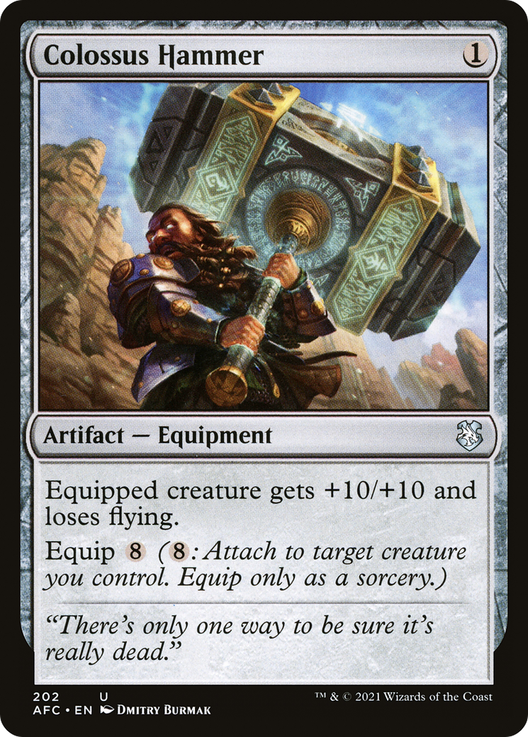 Colossus Hammer (AFC-202) - Forgotten Realms Commander - Premium MTG Single from Wizards of the Coast - Just $2.09! Shop now at Game Crave Tournament Store