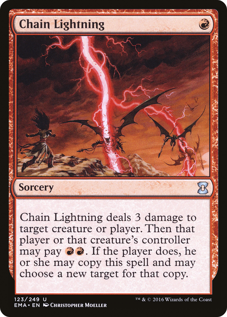Chain Lightning (EMA-123) - Eternal Masters Foil - Premium MTG Single from Wizards of the Coast - Just $0.21! Shop now at Game Crave Tournament Store