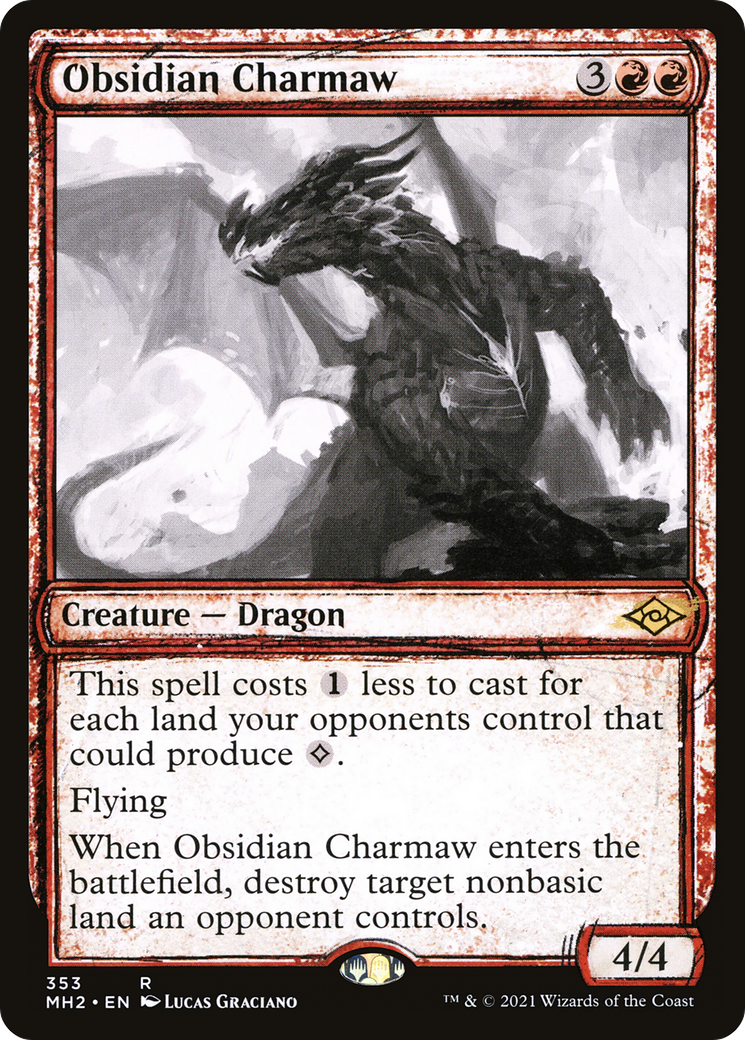 Obsidian Charmaw (MH2-353) - Modern Horizons 2: (Showcase) Foil - Premium MTG Single from Wizards of the Coast - Just $0.60! Shop now at Game Crave Tournament Store
