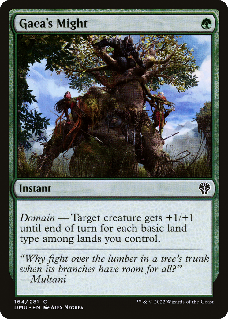 Gaea's Might (DMU-164) - Dominaria United - Premium MTG Single from Wizards of the Coast - Just $0.08! Shop now at Game Crave Tournament Store
