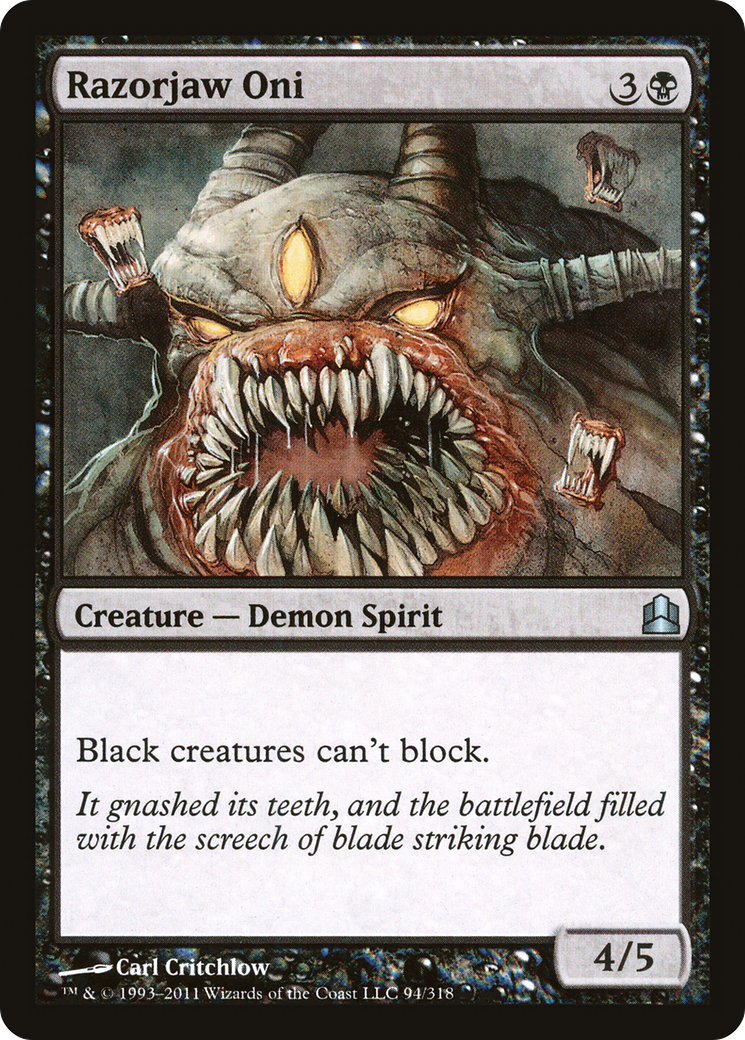 Razorjaw Oni (CMD-094) - Commander 2011 - Premium MTG Single from Wizards of the Coast - Just $0.08! Shop now at Game Crave Tournament Store