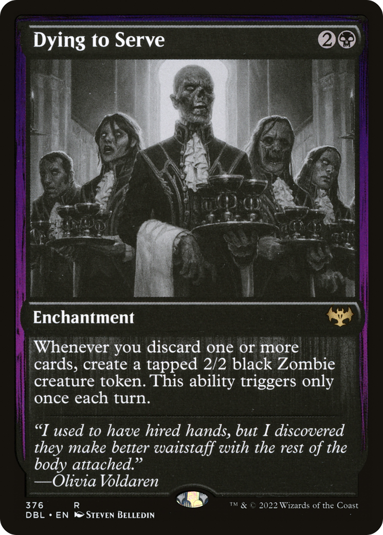 Dying to Serve (DBL-376) - Innistrad: Double Feature Foil - Premium MTG Single from Wizards of the Coast - Just $0.55! Shop now at Game Crave Tournament Store