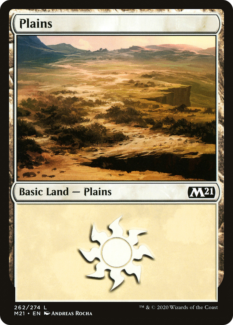 Plains (M21-262) - Core Set 2021 - Premium MTG Single from Wizards of the Coast - Just $0.08! Shop now at Game Crave Tournament Store