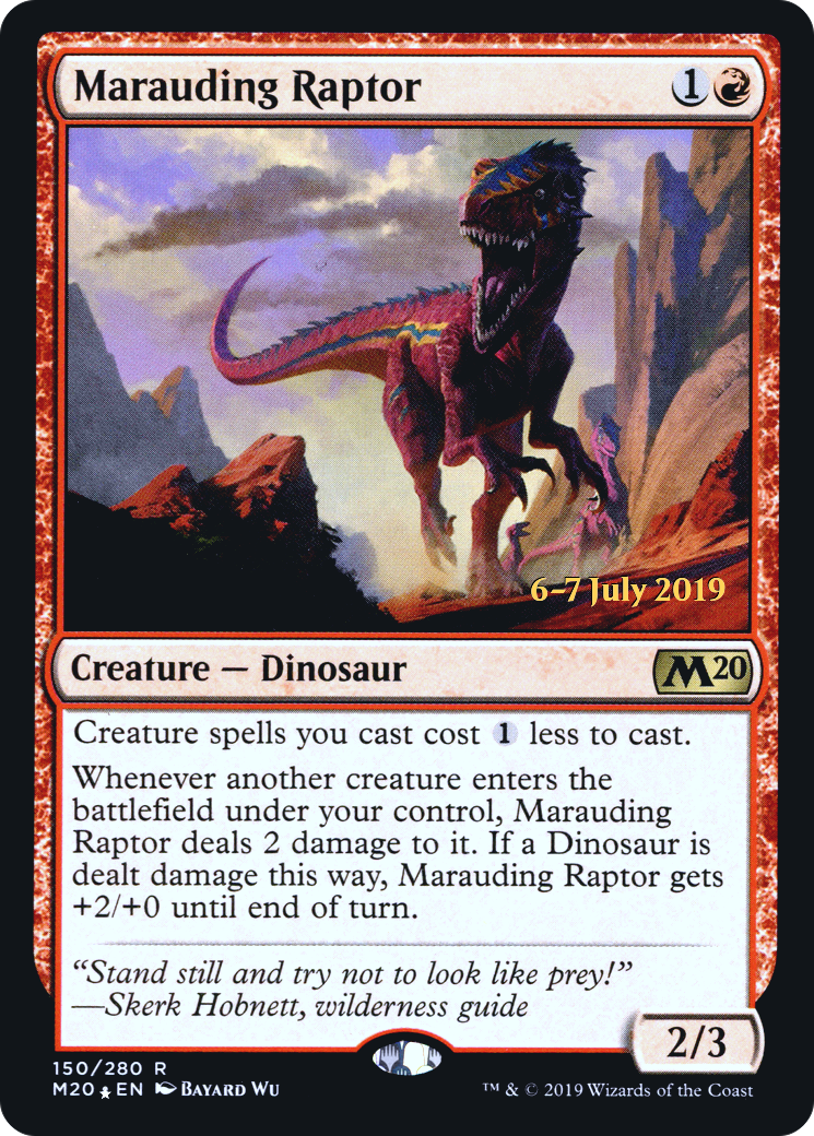 Marauding Raptor (PM20-150S) - Core Set 2020 Promos Foil - Premium MTG Single from Wizards of the Coast - Just $1.45! Shop now at Game Crave Tournament Store