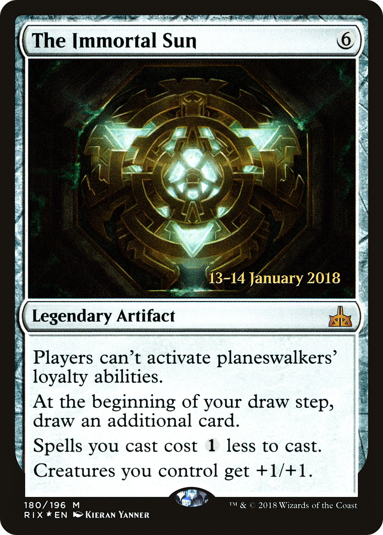 The Immortal Sun (PRIX-180S) - Rivals of Ixalan Promos Foil - Premium MTG Single from Wizards of the Coast - Just $6.89! Shop now at Game Crave Tournament Store