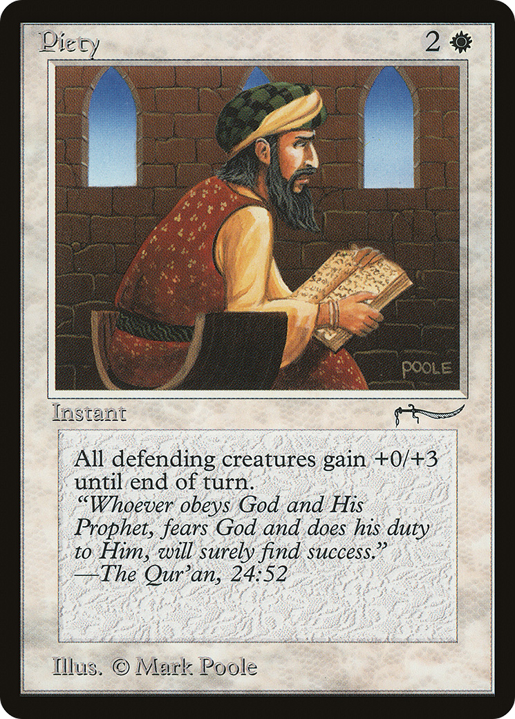 Piety (ARN-08†) - Arabian Nights - Premium MTG Single from Wizards of the Coast - Just $2.55! Shop now at Game Crave Tournament Store
