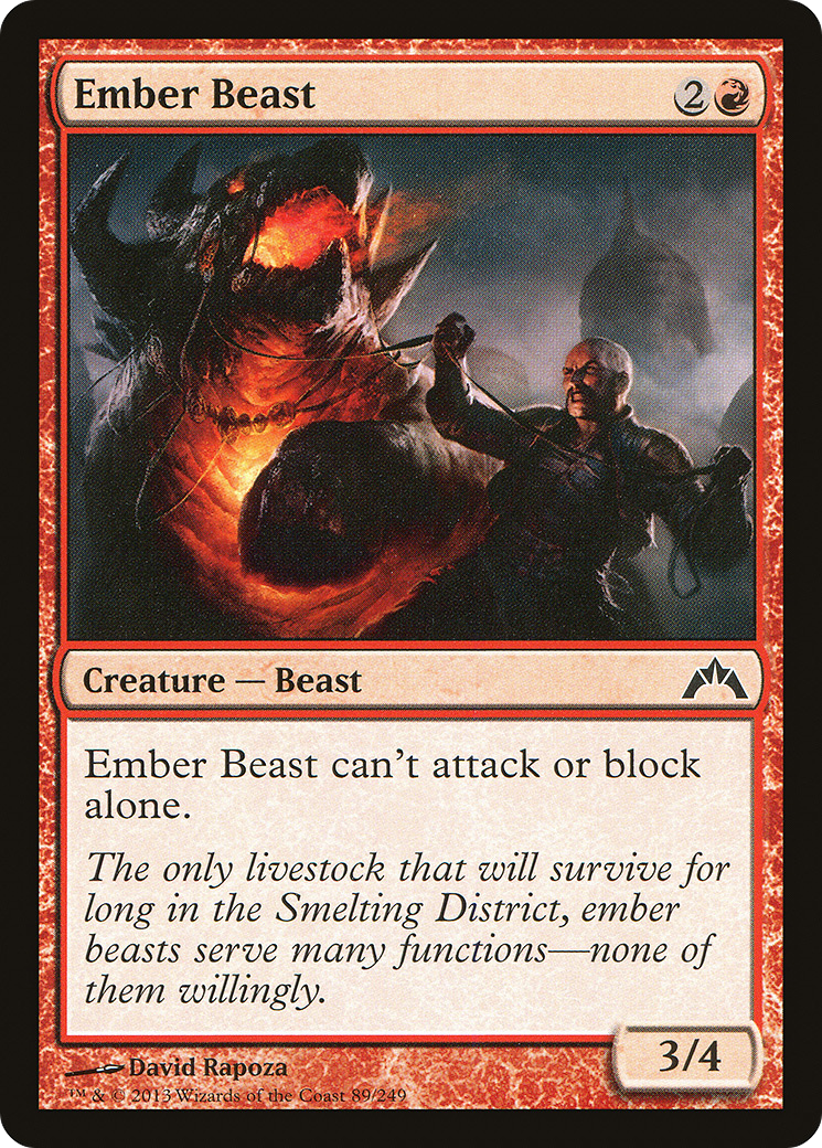 Ember Beast (GTC-089) - Gatecrash Foil - Premium MTG Single from Wizards of the Coast - Just $0.25! Shop now at Game Crave Tournament Store