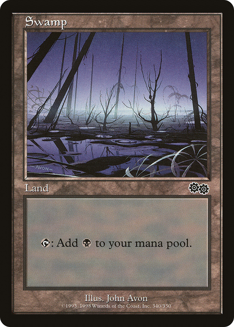 Swamp (USG-340) - Urza's Saga - Premium MTG Single from Wizards of the Coast - Just $0.16! Shop now at Game Crave Tournament Store