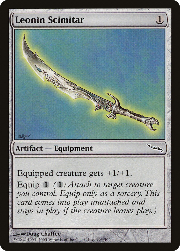 Leonin Scimitar (MRD-193) - Mirrodin Foil - Premium MTG Single from Wizards of the Coast - Just $0.29! Shop now at Game Crave Tournament Store