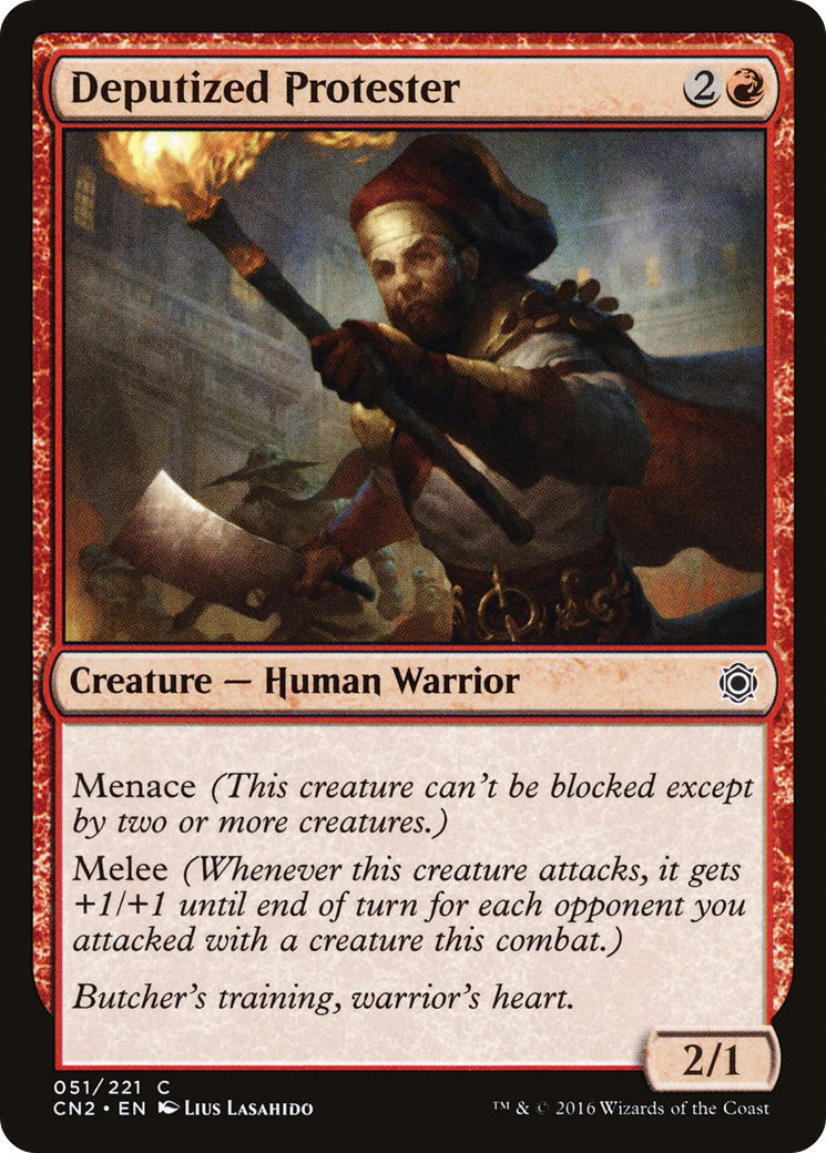 Deputized Protester (CN2-051) - Conspiracy: Take the Crown Foil - Premium MTG Single from Wizards of the Coast - Just $0.08! Shop now at Game Crave Tournament Store