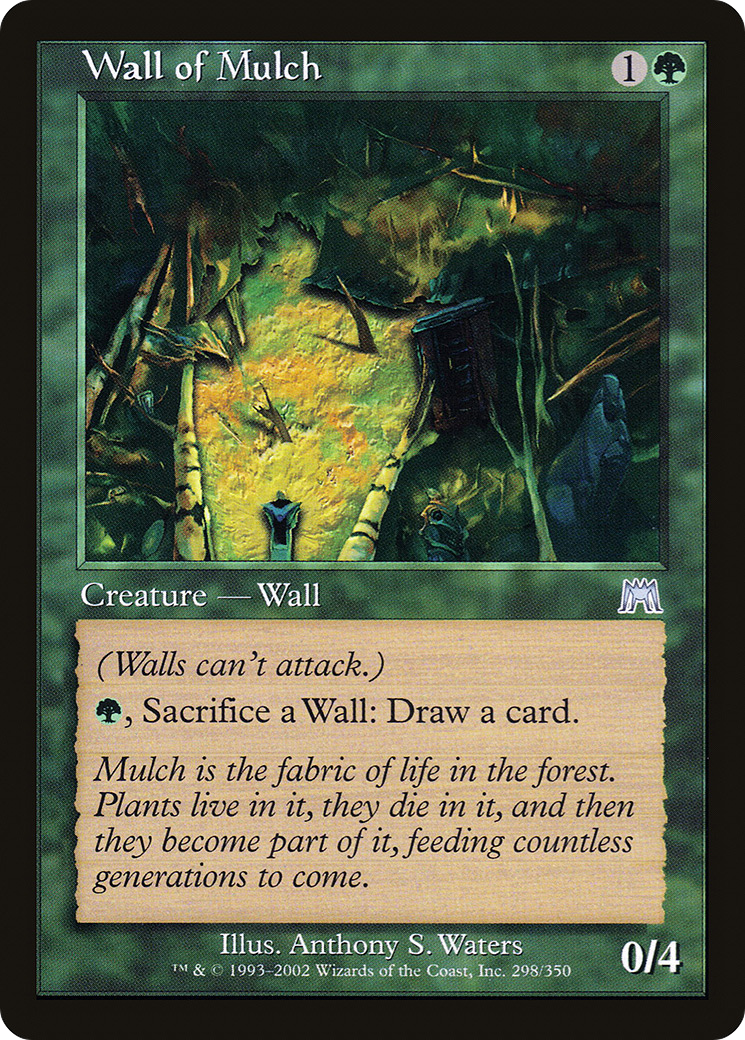 Wall of Mulch (ONS-298) - Onslaught Foil - Premium MTG Single from Wizards of the Coast - Just $1.03! Shop now at Game Crave Tournament Store