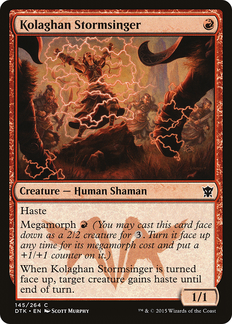 Kolaghan Stormsinger (DTK-145) - Dragons of Tarkir Foil - Premium MTG Single from Wizards of the Coast - Just $0.08! Shop now at Game Crave Tournament Store