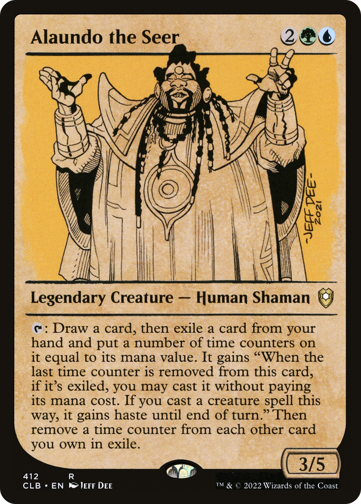Alaundo the Seer (CLB-412) - Commander Legends: Battle for Baldur's Gate: (Showcase) Foil - Premium MTG Single from Wizards of the Coast - Just $0.08! Shop now at Game Crave Tournament Store