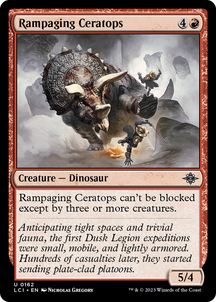 Rampaging Ceratops (LCI-162) - The Lost Caverns of Ixalan - Premium MTG Single from Wizards of the Coast - Just $0.08! Shop now at Game Crave Tournament Store