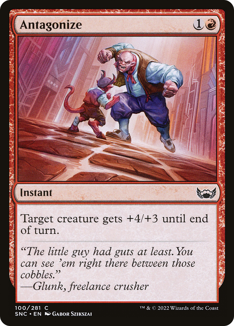 Antagonize (SNC-100) - Streets of New Capenna - Premium MTG Single from Wizards of the Coast - Just $0.08! Shop now at Game Crave Tournament Store